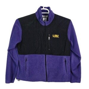 Columbia LSU Tigers Women’s Large Purple Full Zip Long Sleeve Fleece Jacket